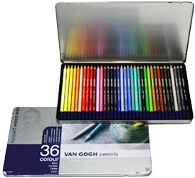 【セール品】ヴァンゴッホ色鉛筆36色セット(メタルケース入)T9773-0036