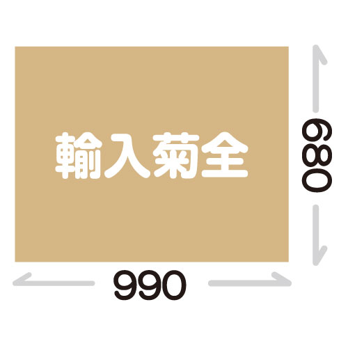 ポスター額縁サイズ 輸入菊全のサイズイラスト