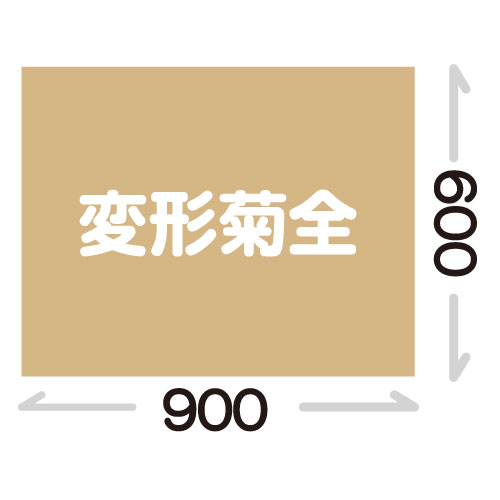 ポスター額縁サイズ 変形菊全のサイズイラスト