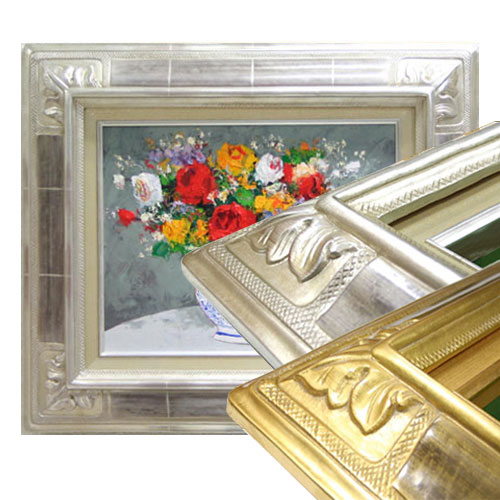 油彩額縁:7841(旧8841)　シルバー