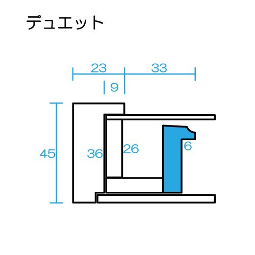 デュエット オフホワイト サイズWSM デュエット，根来：各種フレーム販売店 ゲルボア額縁