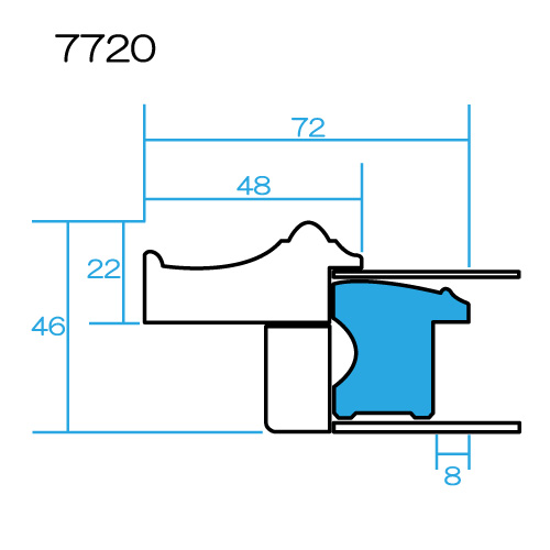 油彩額縁：7720 チーク（アクリル）（既製品サイズ） | マルニ額縁画材店