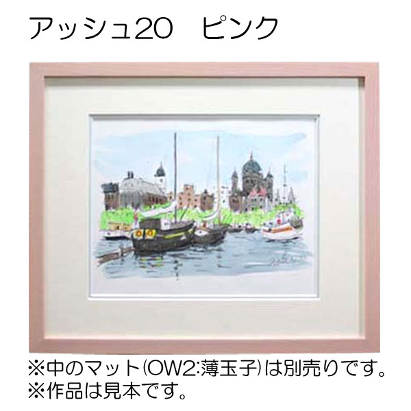 【セール品】デッサン額縁:アッシュ20(アラニス)　ピンク(アクリル)