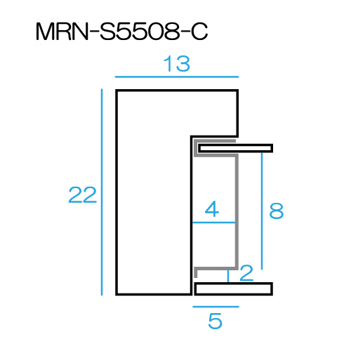ボックス額縁：MRN-S5508-C カラー パステルブルー（プラスペーサー付