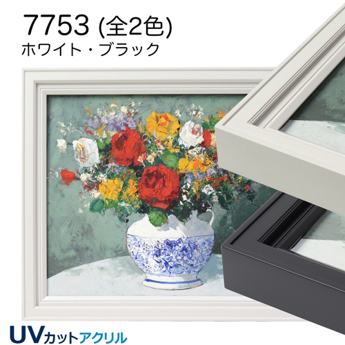 【セール品】(新商品おためし品)油彩額縁:7753(UVカットアクリル)　F6