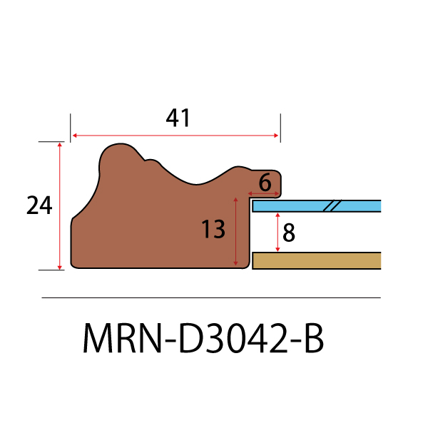 MRN-D3042-B(UVカットアクリル) 【既製品サイズ】デッサン額縁 ゴールド | 額縁通販・画材通販のことならマルニ額縁画材店