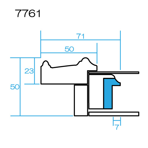 油彩額縁：7761 G/茶（UVカットアクリル） | マルニ額縁画材店