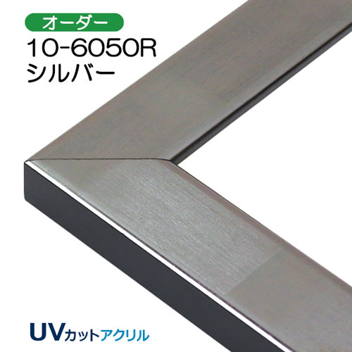 デッサン額縁：10-6050R 銀（UVカットアクリル）（オーダー）