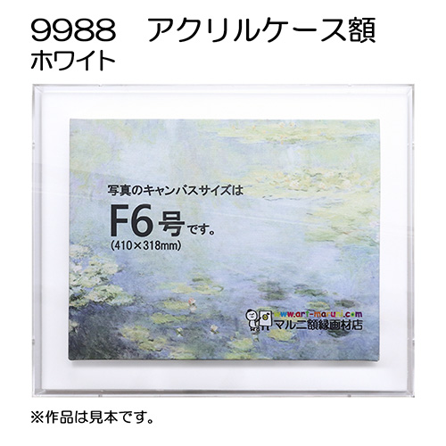 アクリルケース額：9988 ホワイト （既製品サイズ）