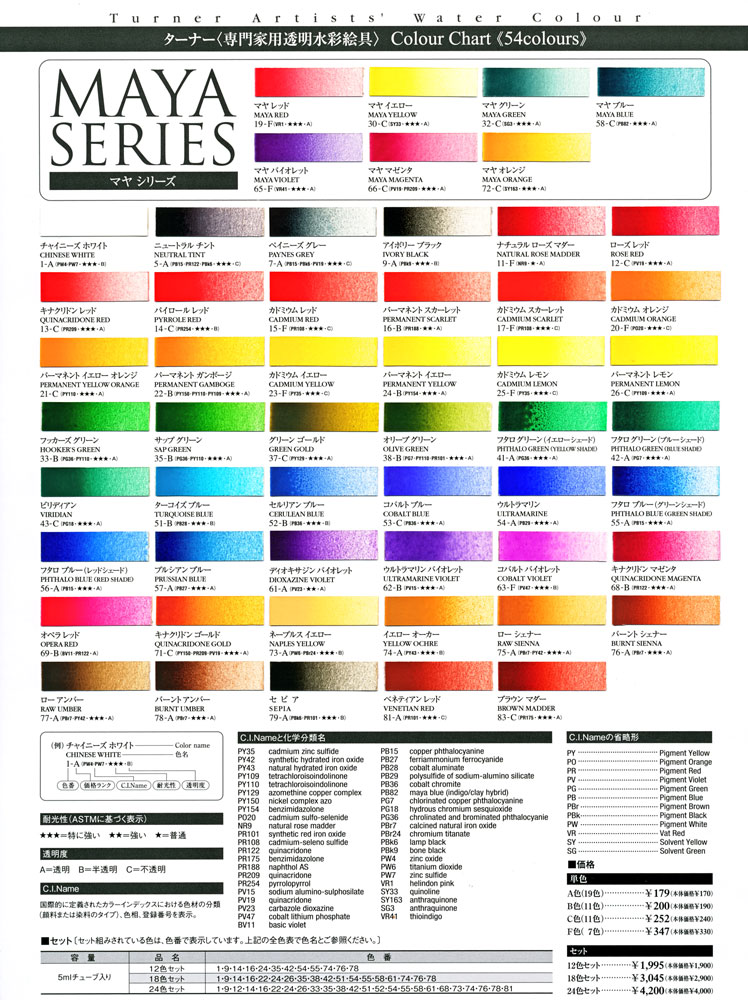 ターナー専門家用透明水彩絵具]ナチュラルローズマダー 11-F(5ml