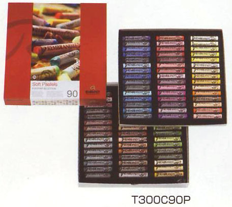 [レンブラント]ソフトパステル　90色セツト(人物画用)T300C90P(紙箱)