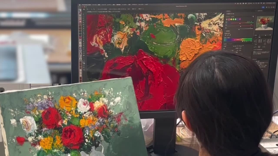 プロによる色校正の様子