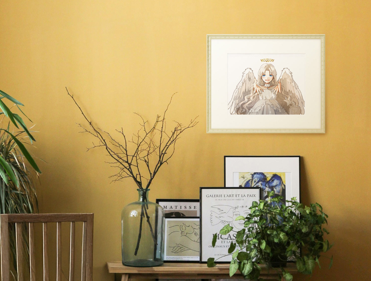 デッサン額縁のMRN-D3033-Bを部屋に飾ったイメージの画像