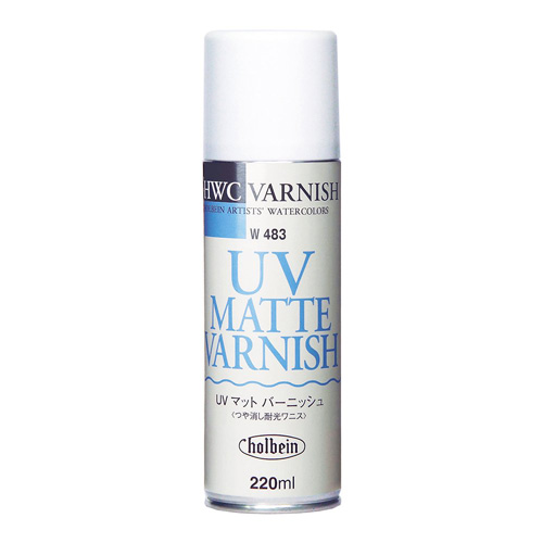 ホルベイン]UVマットバーニッシュ(つや消し耐光ワニス) W483 220ml