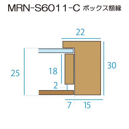MRN-S6011-C(UVアクリル)　【既製品サイズ】ボックス額縁
