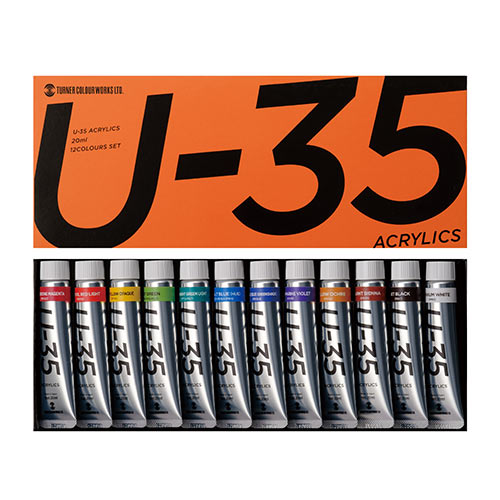 U-35アクリル絵具セット] 20ml12色セット | 額縁通販・画材通販のこと