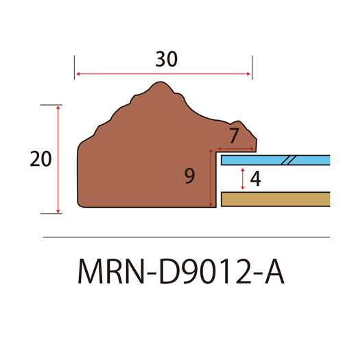 MRN-D9012-A(UVカットアクリル)　【オーダーメイドサイズ】デッサン額縁