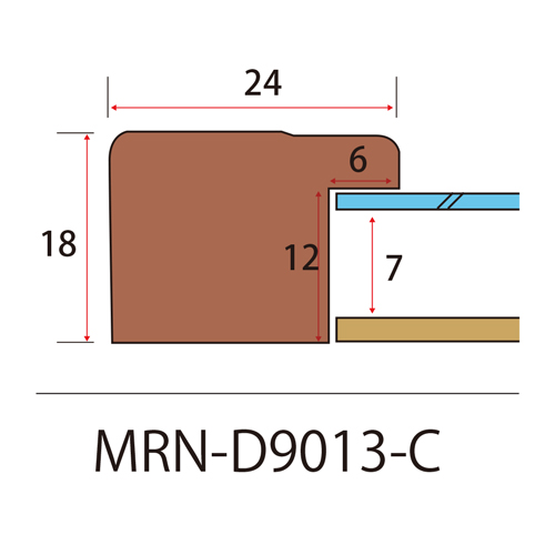 MRN-D9013-C(UVカットアクリル)　【オーダーメイドサイズ】デッサン額縁