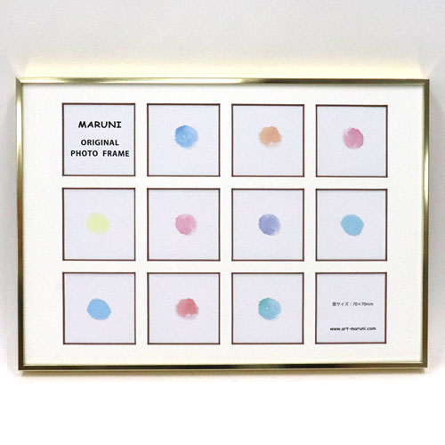 セール品 デッサン額縁 Sh 2n アルフレーム アクリル Gh ゴールドヘアライン マット カラー芯ブラウン付き 12窓 額縁通販 画材通販のことならマルニ額縁画材店