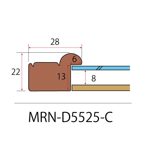 MRN-D5525-C　(UVカットアクリル)　【オーダーメイドサイズ】デッサン額縁