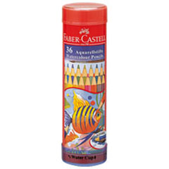 [ファーバーカステル]水彩色鉛筆(赤丸缶)36色セット(お取り寄せ商品)
