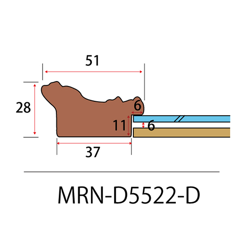 MRN-D5522-D　(UVカットアクリル)　【オーダーメイドサイズ】デッサン額縁