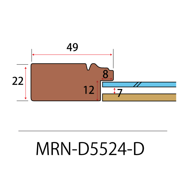 MRN-D5524-D　(UVカットアクリル)　【オーダーメイドサイズ】デッサン額縁