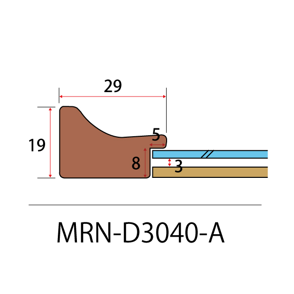 MRN-D3040-A　(UVカットアクリル)　【オーダーメイドサイズ】デッサン額縁