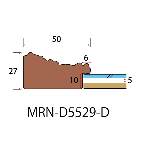 MRN-D5529-D　(UVカットアクリル)　【既製品サイズ】デッサン額縁