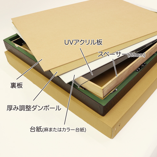 【セール品】和モダン　銀(小)(455×530) 台紙2枚・13mmネジ6本付