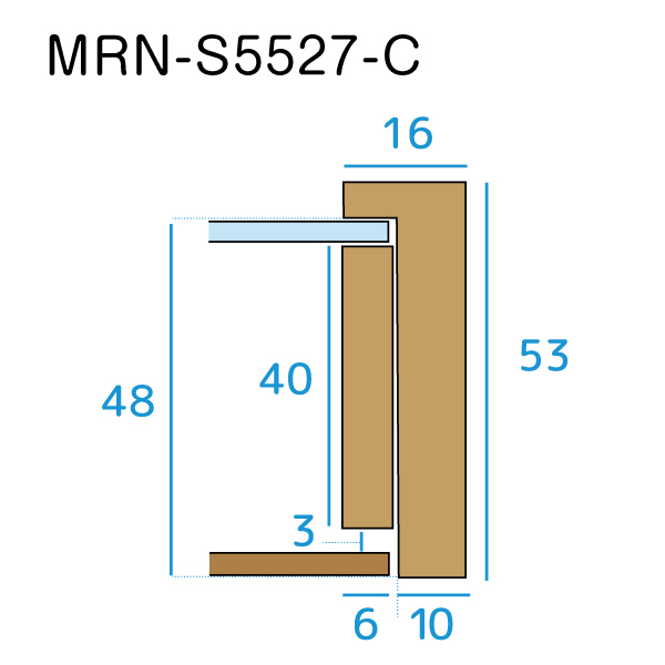 MRN-S5527-C(UVアクリル)　【既製品サイズ】ボックス額縁
