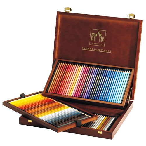 【カランダッシュスプラカラー】　水彩色鉛筆[木箱]120色セット(3888-920)