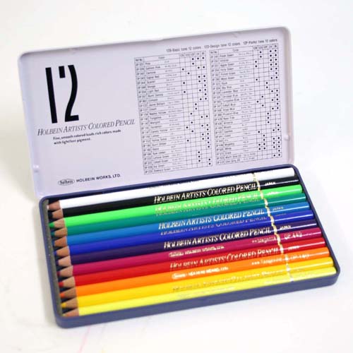 [ホルベイン]色鉛筆　デザイントーン12色セット　OP902