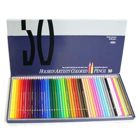 [ホルベイン]色鉛筆　50色セット(紙箱)　OP935